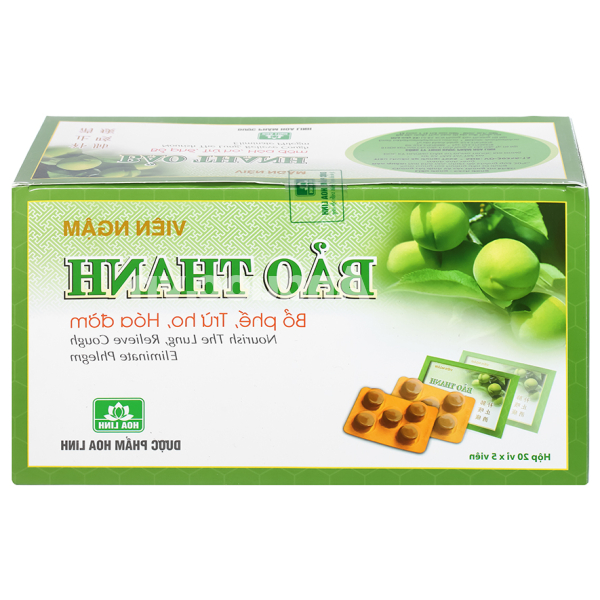 Viên ngậm Bảo Thanh trị ho, bổ phế (20 vỉ x 5 viên)