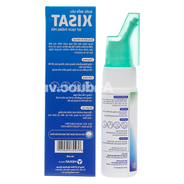 Xịt mũi Xisat hỗ trợ giảm viêm xoang chai 75ml