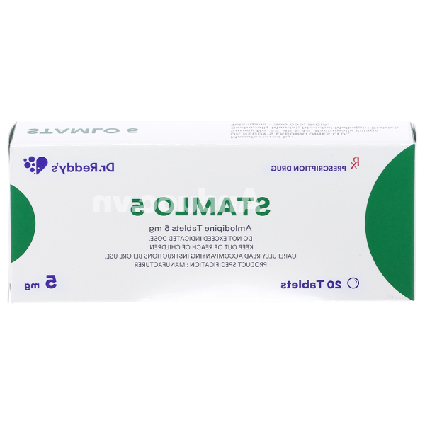 Stamlo 5 trị tăng huyết áp và thiếu máu cục bộ cơ tim (2 vỉ x 10 viên)