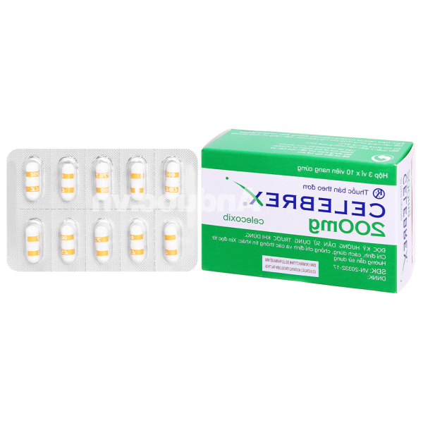 Celebrex 200mg giảm đau, kháng viêm xương khớp (3 vỉ x 10 viên)