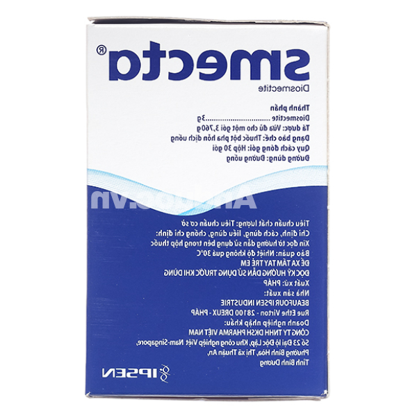 Bột pha hỗn dịch uống Smecta 3g trị các triệu chứng tiêu chảy cấp (30 gói x 3.76g)