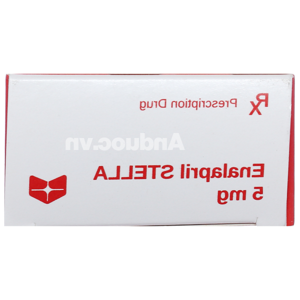 Enalapril Stella 5mg trị tăng huyết áp, suy tim (3 vỉ x 10 viên)