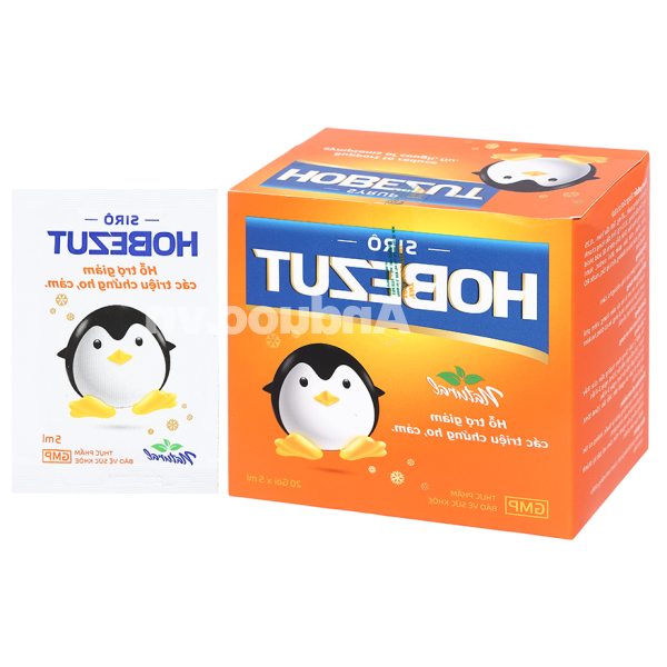 Siro HoBezut hỗ trợ giảm ho, bổ phổi hộp 20 gói x 5ml