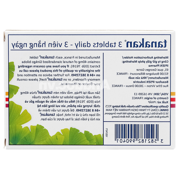 Tanakan 40mg trị rối loạn nhận thức ở người lớn tuổi (2 vỉ x 15 viên)