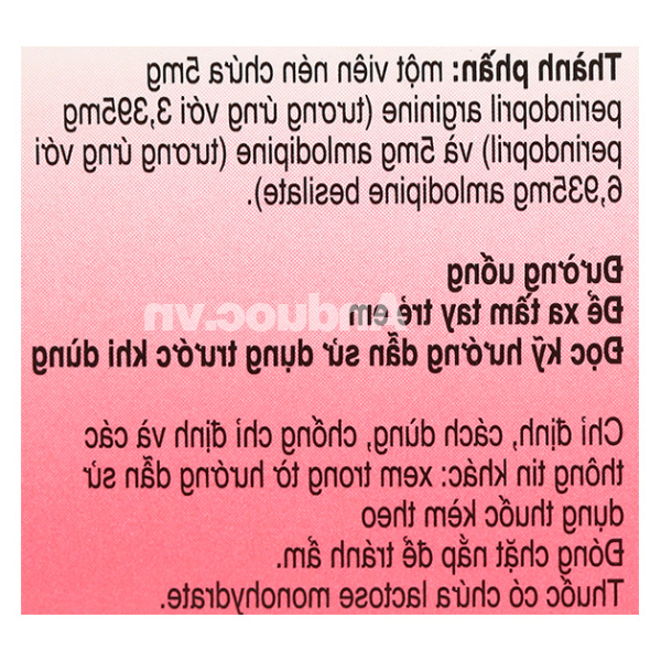 Coveram 5mg/5mg trị tăng huyết áp, mạch vành hộp 30 viên