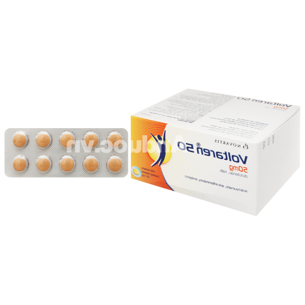 Voltaren 50mg giảm đau, kháng viêm xương khớp (10 vỉ x 10 viên)