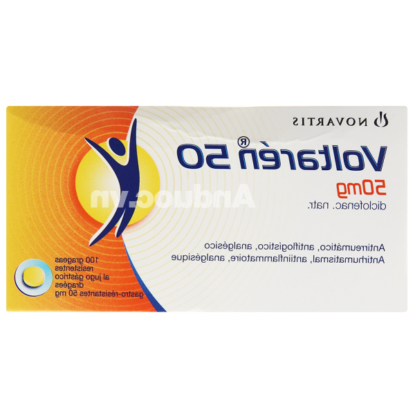 Voltaren 50mg giảm đau, kháng viêm xương khớp (10 vỉ x 10 viên)