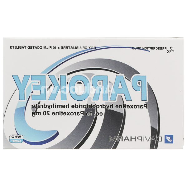 Parokey 20mg trị trầm cảm, rối loạn lo âu (3 vỉ x 10 viên)