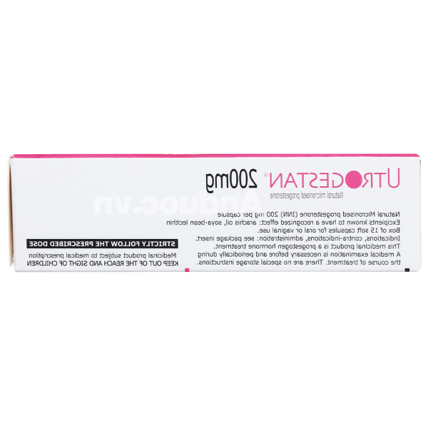 Utrogestan 200mg trị các rối loạn do thiếu progesterone hộp 15 viên