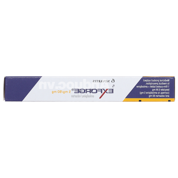 Exforge 5mg/80mg trị tăng huyết áp vô căn (2 vỉ x 14 viên)