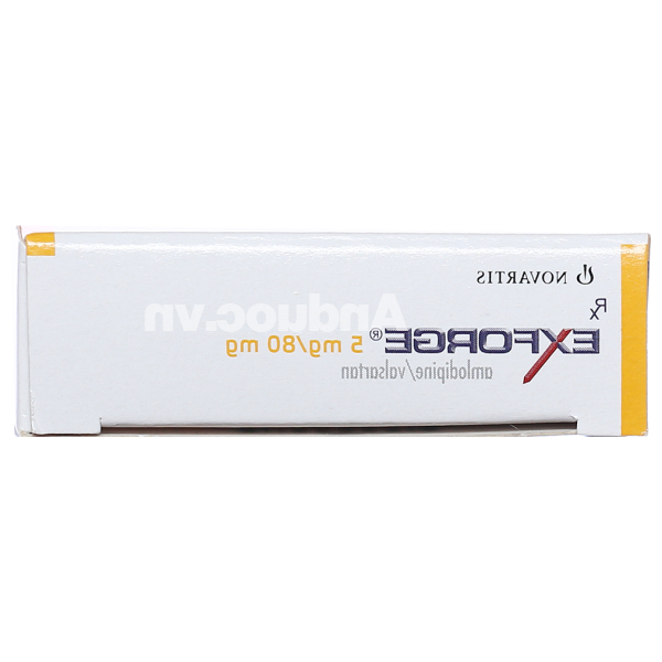 Exforge 5mg/80mg trị tăng huyết áp vô căn (2 vỉ x 14 viên)