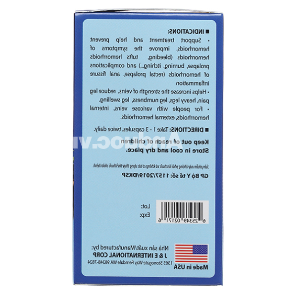 BoniVein hỗ trợ giảm trĩ, suy giãn tĩnh mạch hộp 30 viên