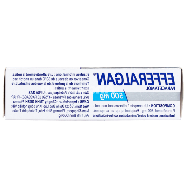 Viên sủi Efferalgan 500mg giúp giảm đau, hạ sốt (4 vỉ x 4 viên)