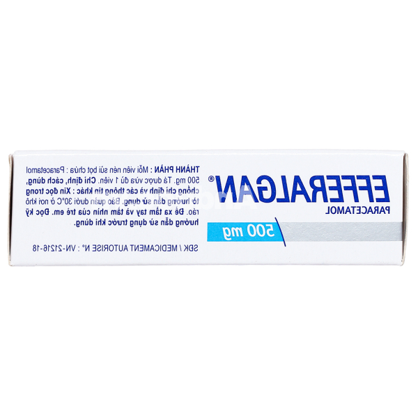 Viên sủi Efferalgan 500mg giúp giảm đau, hạ sốt (4 vỉ x 4 viên)