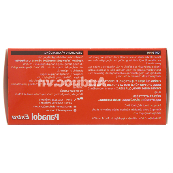 Panadol Extra giảm đau hạ sốt (15 vỉ x 12 viên)
