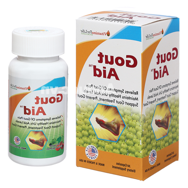 Gout Aid giảm acid uric trong máu, hỗ trợ phòng bệnh gout chai 30 viên