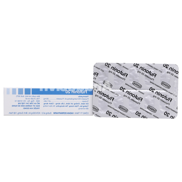 Flutonin 20 trị trầm cảm, rối loạn lưỡng cực (3 vỉ x 10 viên)