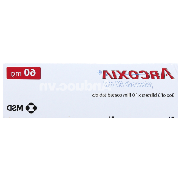 Arcoxia 60mg giảm đau, kháng viêm xương khớp (3 vỉ x 10 viên)