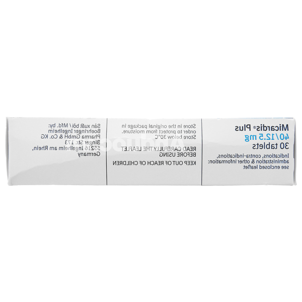 Micardis Plus 40/12.5mg trị tăng huyết áp vô căn (3 vỉ x 10 viên)