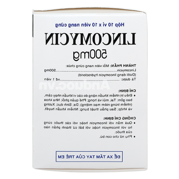 Lincomycin Vidipha 500mg trị nhiễm khuẩn nặng (10 vỉ x 10 viên)