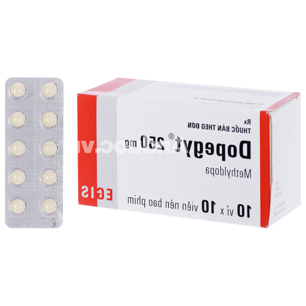 Dopegyt 250mg trị tăng huyết áp (10 vỉ x 10 viên)