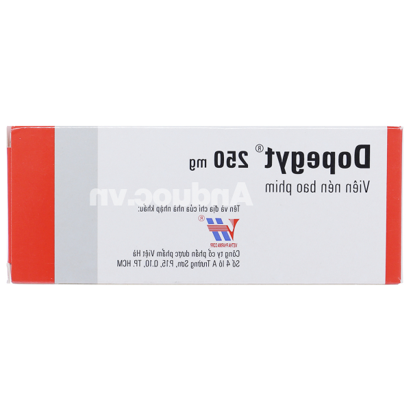 Dopegyt 250mg trị tăng huyết áp (10 vỉ x 10 viên)
