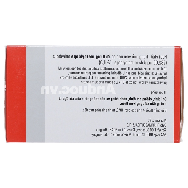 Dopegyt 250mg trị tăng huyết áp (10 vỉ x 10 viên)