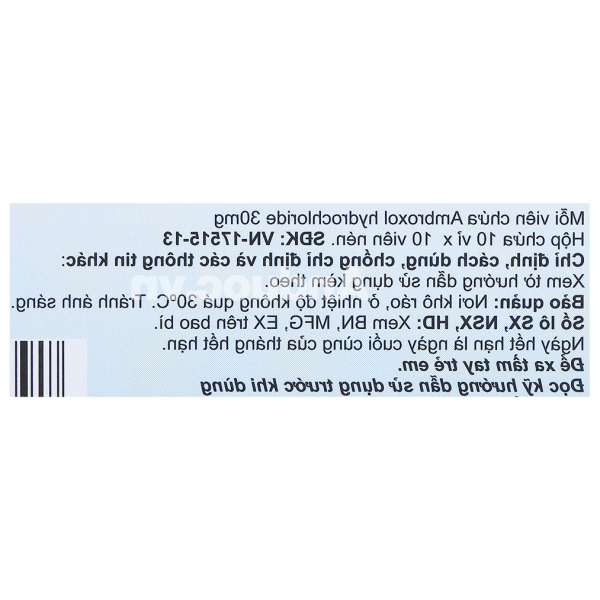 Medovent 30mg trị triệu chứng bệnh phế quản - phổi cấp và mạn tính (10 vỉ x 10 viên)