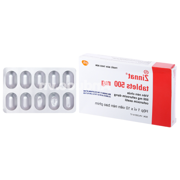 Zinnat Tablets 500mg trị nhiễm khuẩn (1 vỉ x 10 viên)