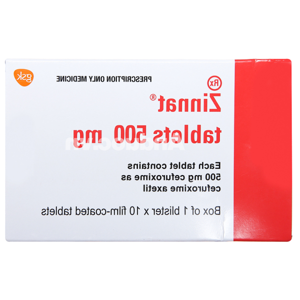 Zinnat Tablets 500mg trị nhiễm khuẩn (1 vỉ x 10 viên)