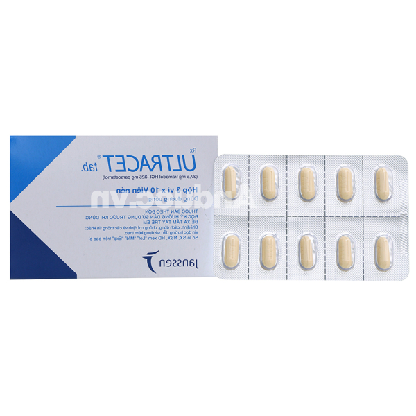 Ultracet trị cơn đau trung bình đến nặng (3 vỉ x 10 viên)