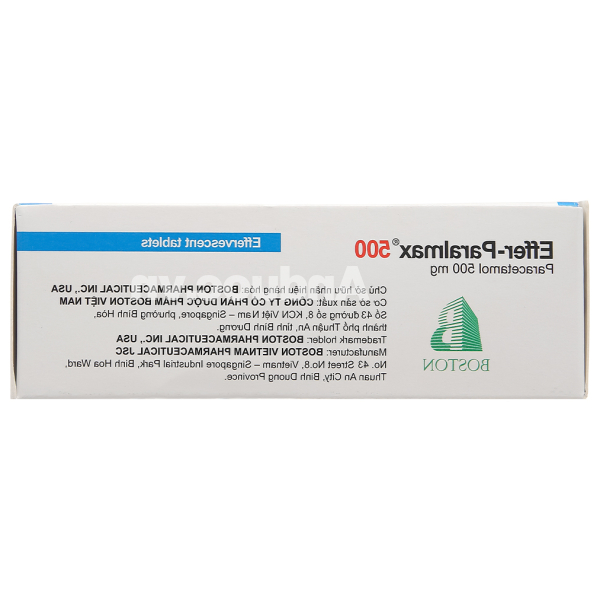 Viên sủi Effer-Paralmax 500 giảm đau từ nhẹ đến vừa, hạ sốt (5 vỉ x 4 viên)