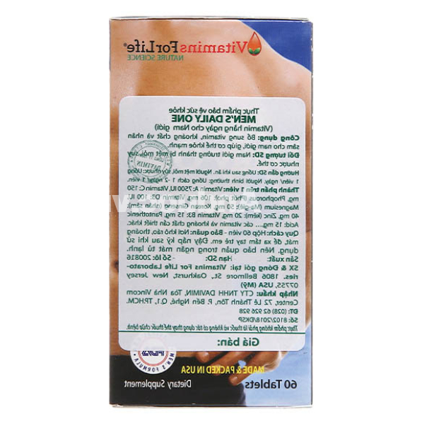 Men's Daily One bổ sung vitamin cho nam giới hộp 60 viên