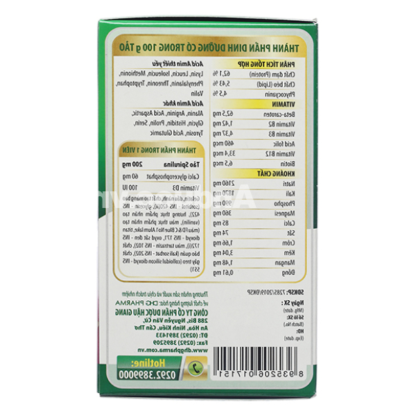 Spivital Nutri hỗ trợ tăng cường sức khỏe hộp 100 viên