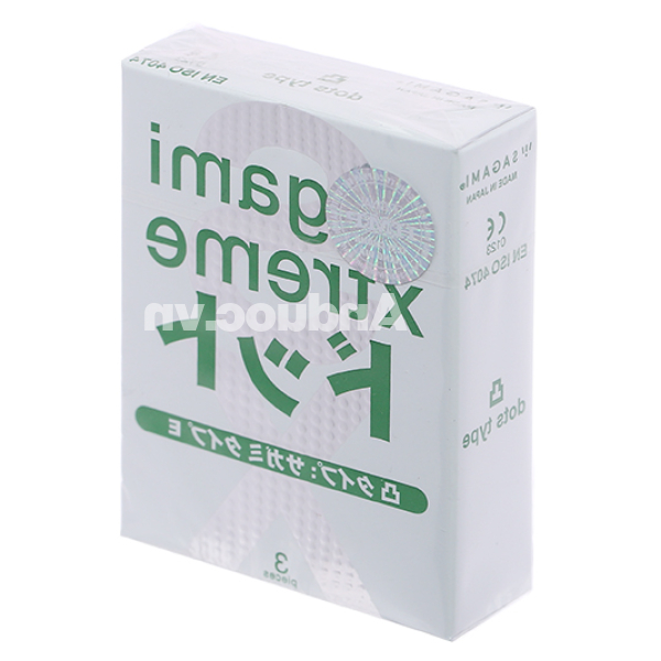 Bao cao su Sagami Xtreme gân nổi, có gai 52mm hộp 3 cái