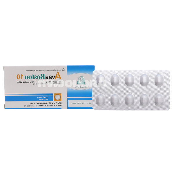 AvasBoston 10 trị rối loạn mỡ máu (5 vỉ x 10 viên)