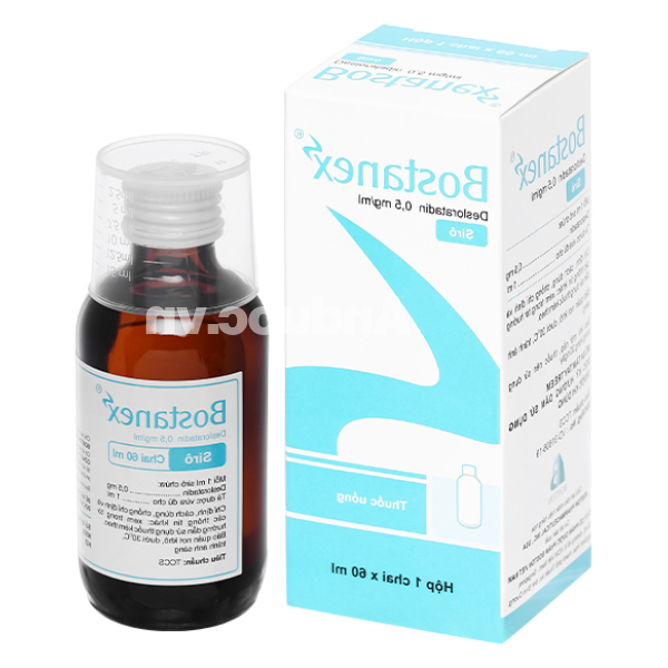Siro Bostanex 0.5mg/ml giảm các triệu chứng viêm mũi dị ứng, mề đay chai 60ml
