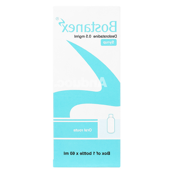 Siro Bostanex 0.5mg/ml giảm các triệu chứng viêm mũi dị ứng, mề đay chai 60ml