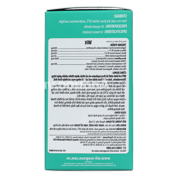 Wit tăng cường thị lực, giảm mờ, nhòe mắt chai 30 viên