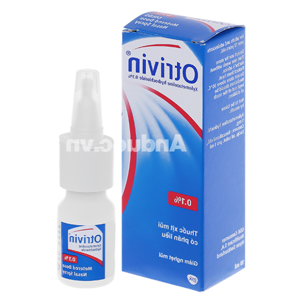 Dung dịch xịt mũi Otrivin 0.1% giảm nghẹt mũi, sung huyết mũi chai 10ml