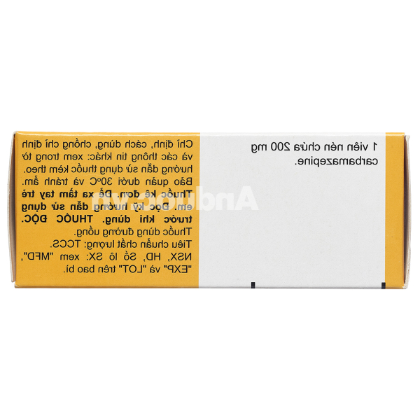 Tegretol 200 trị động kinh, đau dây thần kinh, hưng cảm (5 vỉ x 10 viên)