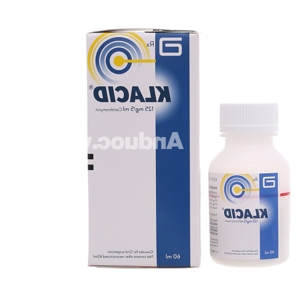 Cốm pha hỗn dịch uống Klacid 125mg/5ml trị nhiễm khuẩn chai 60ml