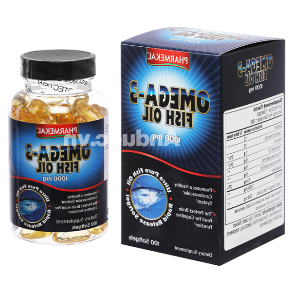 Dầu cá Pharmekal Omega-3 Fish Oil tốt cho tim mạch chai 100 viên