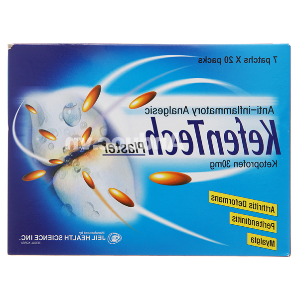 Cao dán KefenTech Plaster 30mg giảm đau, kháng viêm cơ xương khớp (20 gói x 7 miếng)