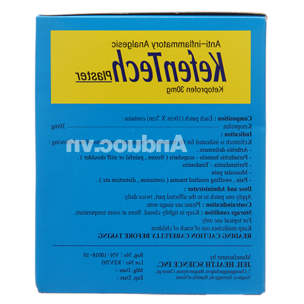 Cao dán KefenTech Plaster 30mg giảm đau, kháng viêm cơ xương khớp (20 gói x 7 miếng)