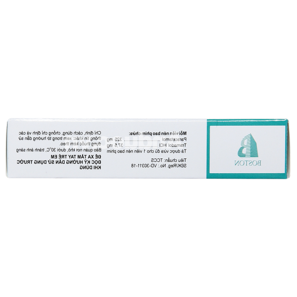 Bostacet trị cơn đau trung bình đến nặng (2 vỉ x 10 viên)