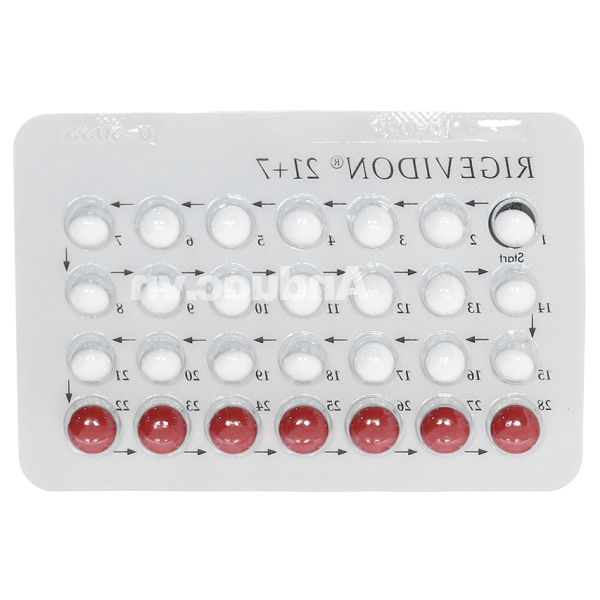 Rigevidon 21+7 thuốc tránh thai hằng ngày (3 vỉ x 28 viên)