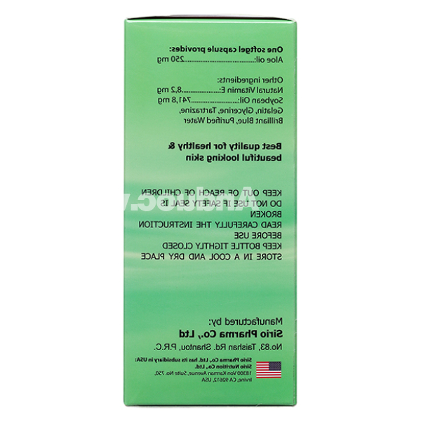 USmart Aloe Vera dưỡng ẩm da, thanh nhiệt, nhuận tràng chai 100 viên