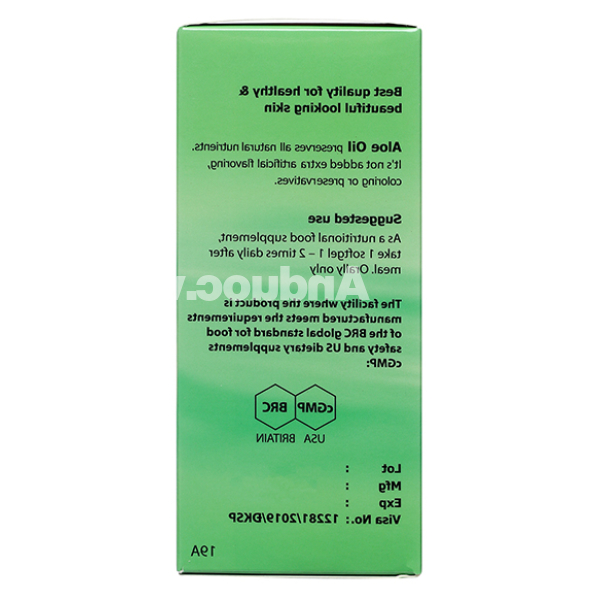 USmart Aloe Vera dưỡng ẩm da, thanh nhiệt, nhuận tràng chai 100 viên