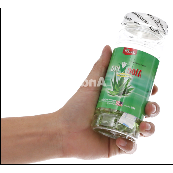 USmart Aloe Vera dưỡng ẩm da, thanh nhiệt, nhuận tràng chai 100 viên